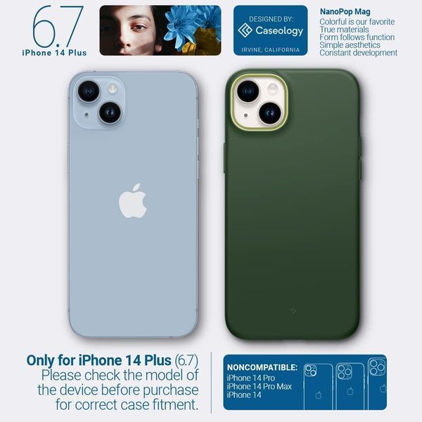 Чохол Caseology Nano Pop Mag Avo Green для iPhone 14 Plus 1845985573 фото