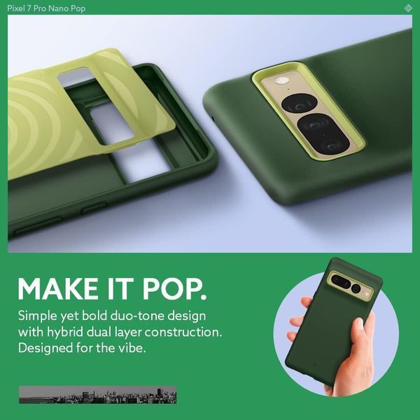 Чехол Caseology Nano Pop AVO Green Google Pixel 7 Pro 2082634729 фото