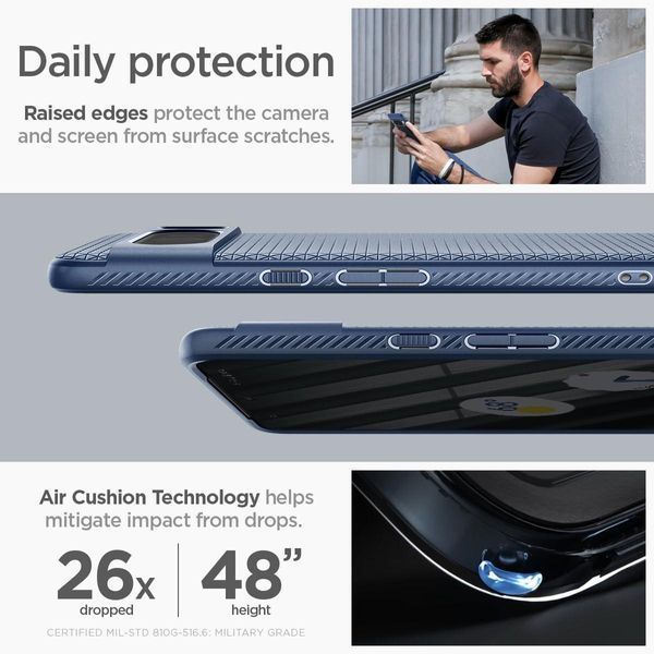 Чехол Spigen Liquid Air Matte Navy Blue для Google Pixel 8 Pro 2120407076 фото