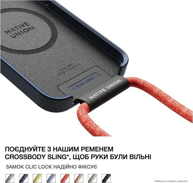 Чохол Native Union Clic Pop Magnetic Navy для iPhone 13 Pro Max