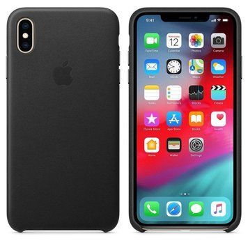 Чохол Apple Leather Case Black (MRWT2ZM/A) для IPhone Xs Max 1181482551 фото
