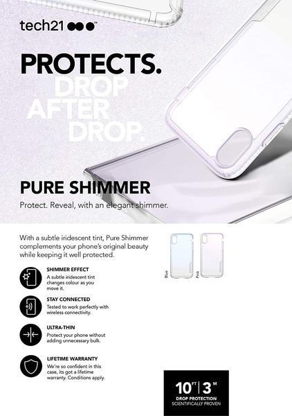 Чохол Tech21 Pure Shimmer для iPhone XR 1610949462 фото