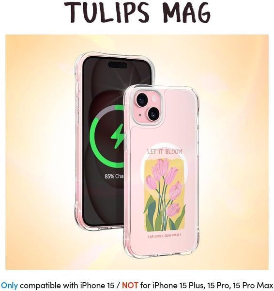 Чохол Spigen Cyrill UltraSheer MagSafe Tulips Yellow для iPhone 15 2509762916 фото