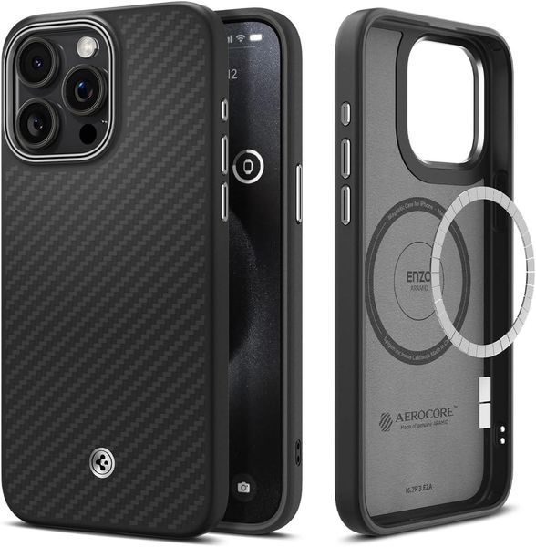 Чохол Spigen Enzo Aramid Matte Black для iPhone 15 Pro Max ACS07044 2164009296 фото