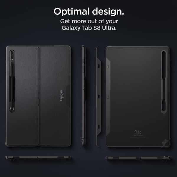 Чохол Spigen Thin Fit Pro Black для Galaxy Tab S8 Ultra SM-X906 ACS04342 1944726675 фото