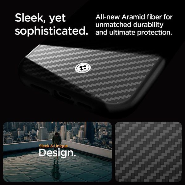 Чохол Spigen Enzo Aramid Matte Black для iPhone 15 Pro Max ACS07044 2164009296 фото