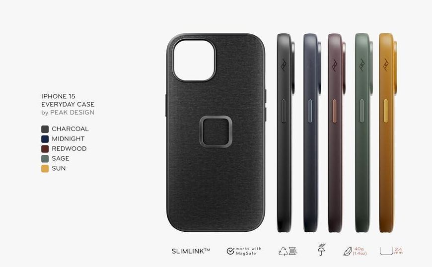 Тканинний чохол Peak Design Everyday Case Redwood для iPhone 15 Pro Max