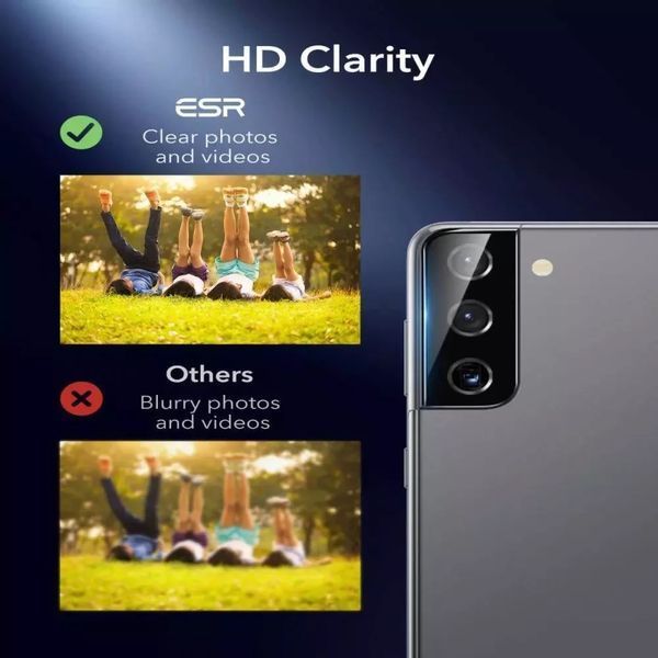 Защитное стекло для камеры ESR Camera Lens Protector Black 2шт для Samsung Galaxy S21 | S21 Plus 1819491342 фото