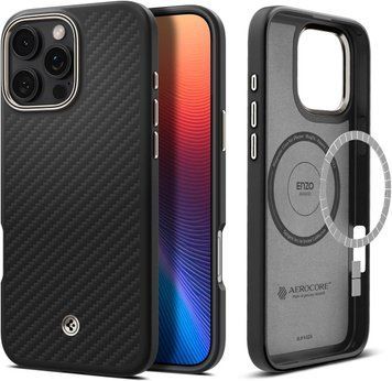 Чохол Spigen Enzo Aramid MagFit Black Natural для iPhone 16 Pro ACS08508 2367175976 фото