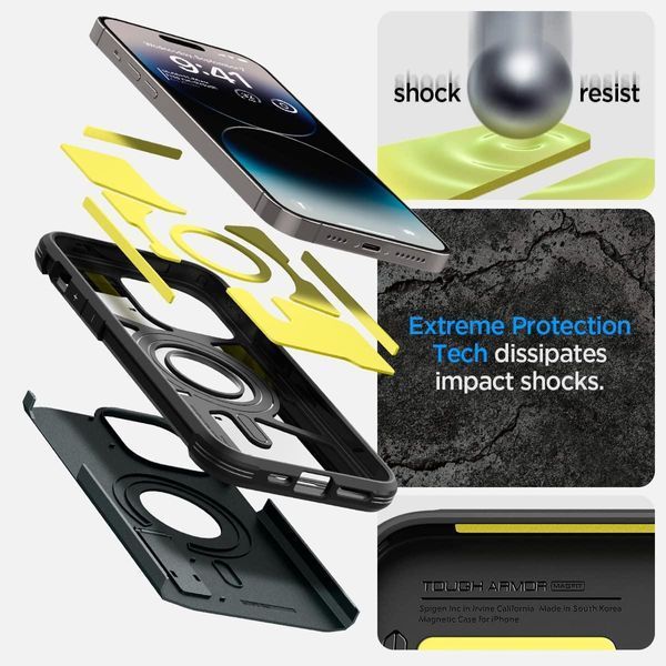 Чехол Spigen Tough Armor with MagSafe Abyss Green для iPhone 14 Pro Max