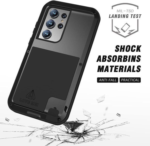 Захисний чохол Love Mei PowerFul Black для Samsung Galaxy S23 Ultra SM-S918