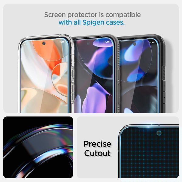 Защитное стекло Spigen [GlasTR EZ FIT] 2-Pack для Google Pixel 9 | 9 Pro | 10 | 10 Pro AGL08442 2581712437 фото