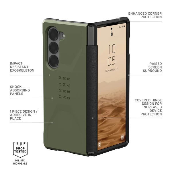 Чехол UAG Civillian Series Olive Drab для Samsung Galaxy Fold 6 2480406993 фото