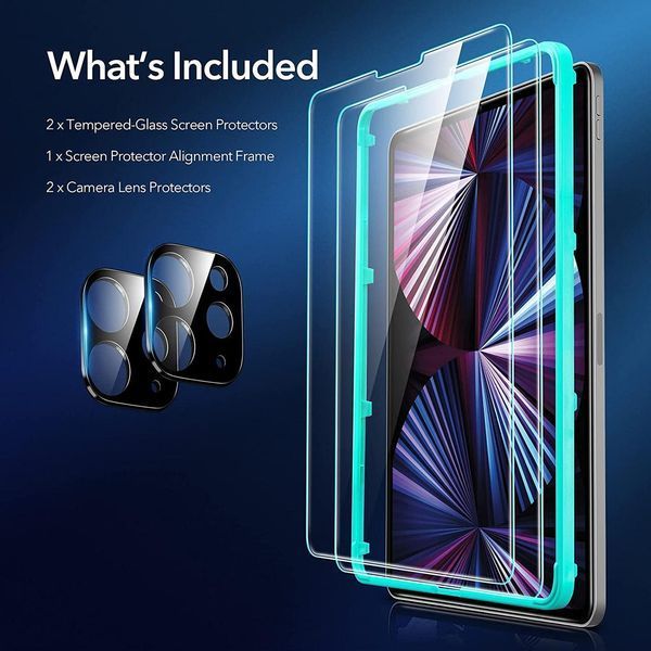 Захисне стекло ESR Tempered Glass and Lens Protector Set для iPad Pro 11" 2022 | 2021 | 2020 | 2018 1819516343 фото
