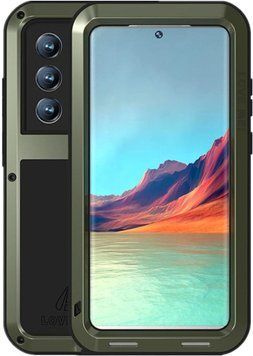 Захисний чохол Love Mei PowerFul Army Green для Samsung Galaxy S22 Ultra SM-S908 2041184503 фото