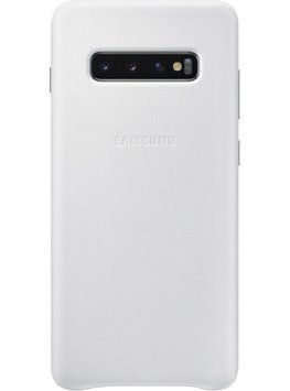 Чохол Samsung Leather Back Cover White для Samsung Galaxy S10 Plus SM-G975 1515740999 фото
