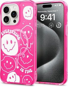 Чохол Spigen Cyrill UltraSheer MagSafe Everything is fine Hot Pink для iPhone 15 Pro Max ACS06631 2502418133 фото