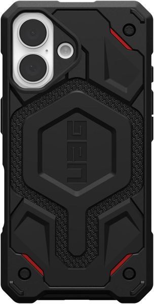 Чохол UAG Monarch Pro MagSafe Carbon Fiber Black Red для iPhone 16 3031806806 фото