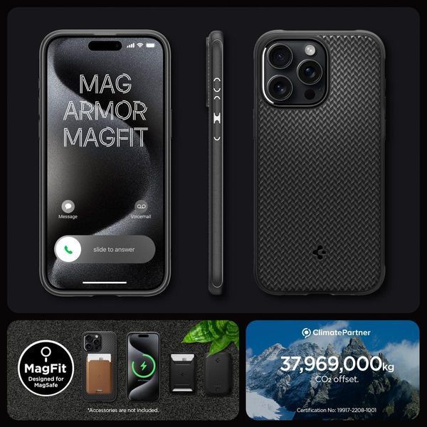 Чохол Spigen Mag Armor MagFit Matte Black для iPhone 15 Pro Max ACS06597 2201223688 фото