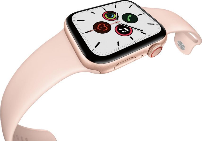 Смарт-часы Apple Watch Series 5 GPS, 44mm Gold Aluminium Case with White Sport Band Model A2093 1226190270 фото