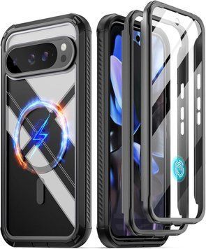 Захисний чохол 360&deg; Poetic Guardian MagSafe Clear Black для Google Pixel 9 Pro Xl 2337943389 фото