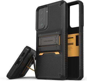 Чохол Vrs Design Damba QuickStand Pro Black для Samsung Galaxy S21 FE SM-G990 1760653391 фото