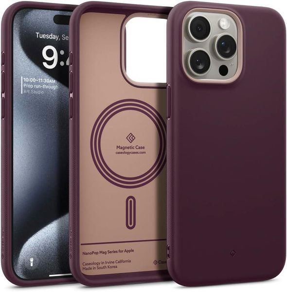 Чохол Caseology Nano Pop Mag Burgundy Bean для iPhone 15 Pro ACS06756 2000720968 фото