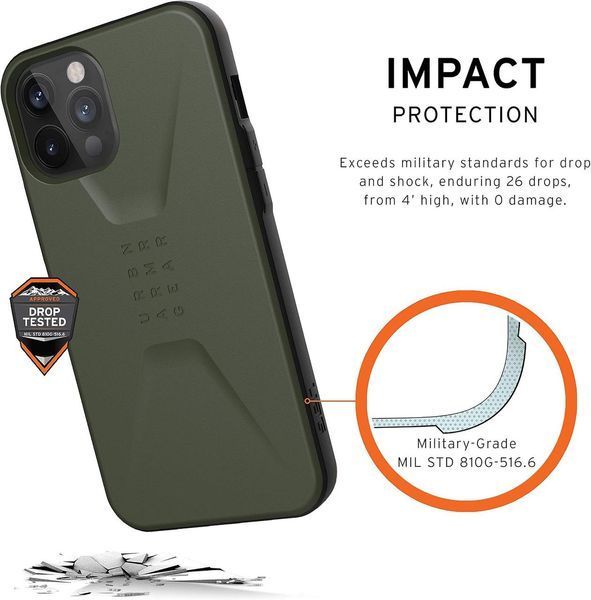 Чохол UAG Civilian Series Olive Drab для iPhone 13 Pro Max 2285275228 фото