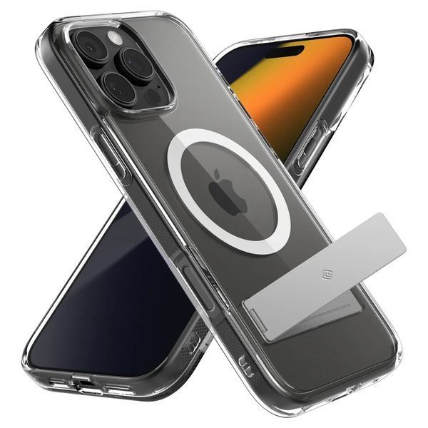 Чехол Caseology Capella Mag Kickstand Clear White Silver для iPhone 16 Pro ACS08184 ACS08184 фото