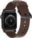 Шкіряний ремінець Nomad Modern Strap Rustic Brown Black Hardware для Apple Watch 38mm | 40mm 2167105201 фото 4