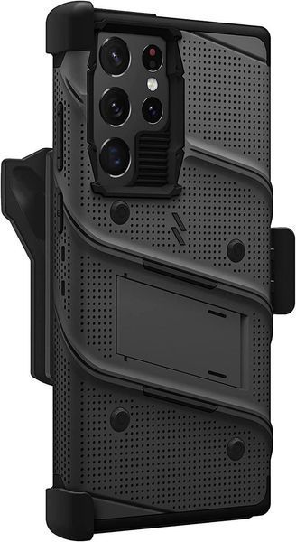 Чехол Zizo Bolt Series Black с клипсой для Samsung Galaxy S22 Ultra SM-S908