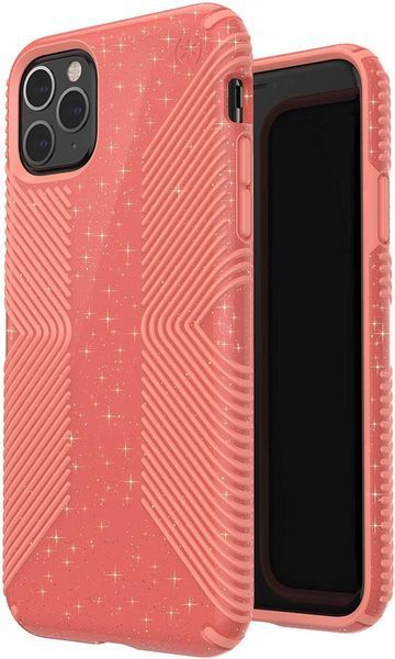 Чехол Speck Presidio Grip + Glitter Lilypink Glitter | Papaya Pink для iPhone 11 Pro Max