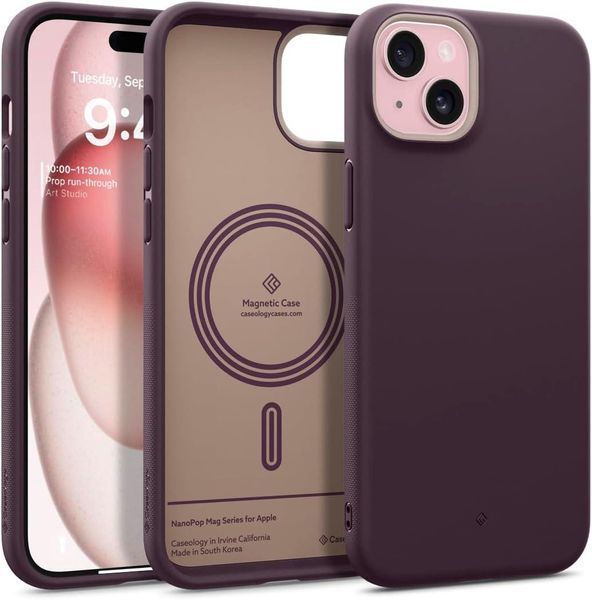 Чохол Caseology Nano Pop Mag Burgundy Bean для iPhone 15 ACS06825 2000743646 фото