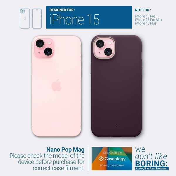 Чохол Caseology Nano Pop Mag Burgundy Bean для iPhone 15 ACS06825 2000743646 фото