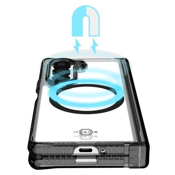 Захисний чохол ItSkins Hybrid R Hinge MagSafe Clear Smoke для Samsung Galaxy Fold 6
