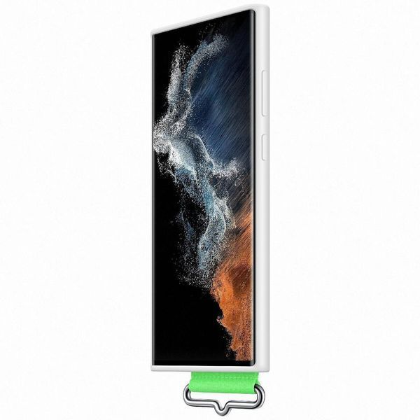 Чехол Samsung Silicone Cover White with Strap для Samsung S22 Ultra SM-S908 1987946556 фото