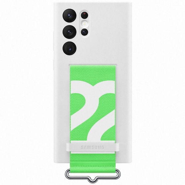 Чехол Samsung Silicone Cover White with Strap для Samsung S22 Ultra SM-S908 1987946556 фото