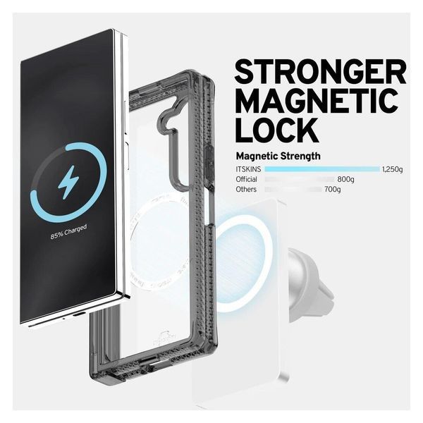 Захисний чохол ItSkins Hybrid R Hinge MagSafe Clear Smoke для Samsung Galaxy Fold 6