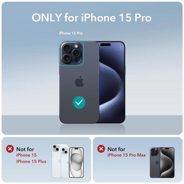 Чохол ESR Cloud Soft With Stash Stand Black для iPhone 15 Pro 2047757811 фото
