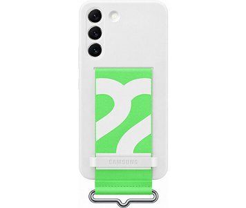 Чохол Samsung Silicone Cover with Strap White для Galaxy S22 SM-S901 2078066789 фото
