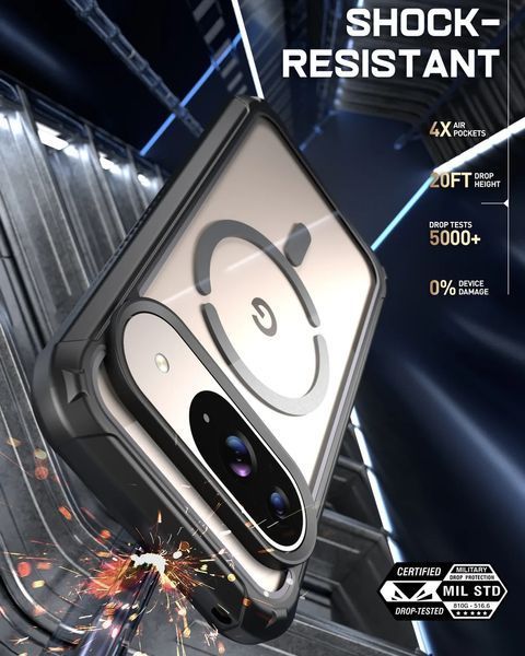 Захисний чохол 360&deg; Poetic Guardian MagSafe Clear Black для Google Pixel 10 | 10 Pro 2800138056 фото