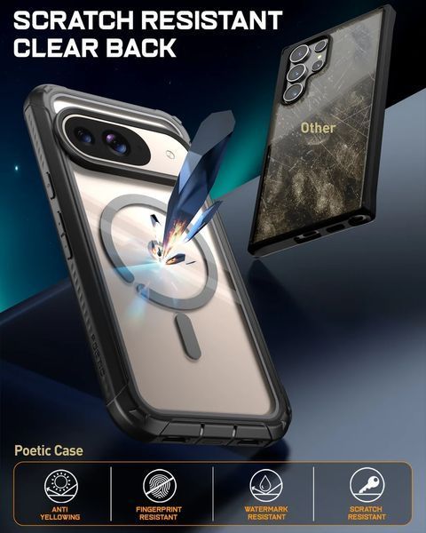 Захисний чохол 360&deg; Poetic Guardian MagSafe Clear Black для Google Pixel 10 | 10 Pro 2800138056 фото