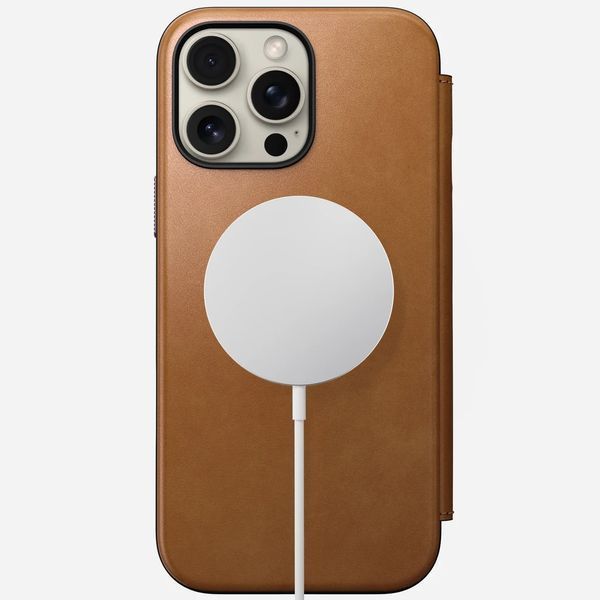 Чохол Nomad Modern Leather Case Folio English Tan для iPhone 16 Pro Max 3143867636 фото
