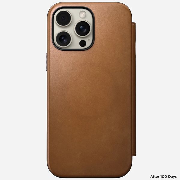 Чохол Nomad Modern Leather Case Folio English Tan для iPhone 16 Pro Max 3143867636 фото
