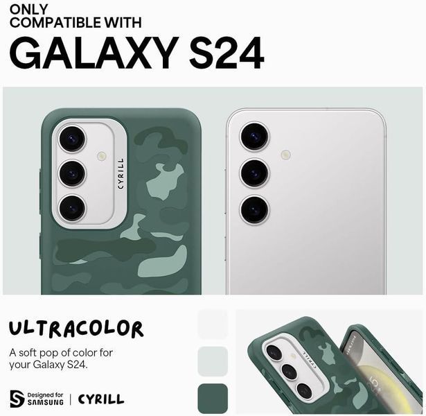 Чохол Spigen Cyrill Ultracolor Military Camo Khaki для Samsung Galaxy S24 SM-S921 ACS07366 2501043262 фото