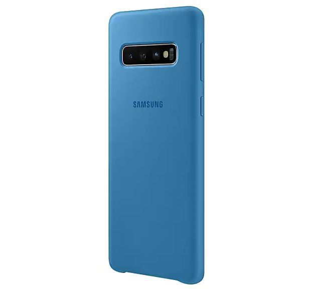 Оригинальный чехол Samsung Silicone Cover Blue для Galaxy S10 Plus SM-G975 1468032090 фото