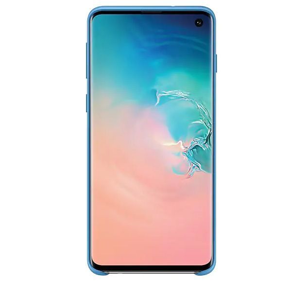Оригинальный чехол Samsung Silicone Cover Blue для Galaxy S10 Plus SM-G975 1468032090 фото