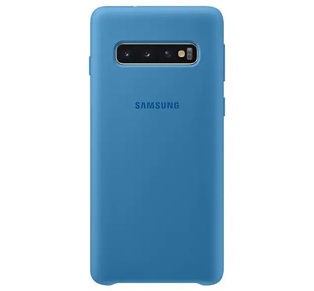 Оригинальный чехол Samsung Silicone Cover Blue для Galaxy S10 Plus SM-G975 1468032090 фото