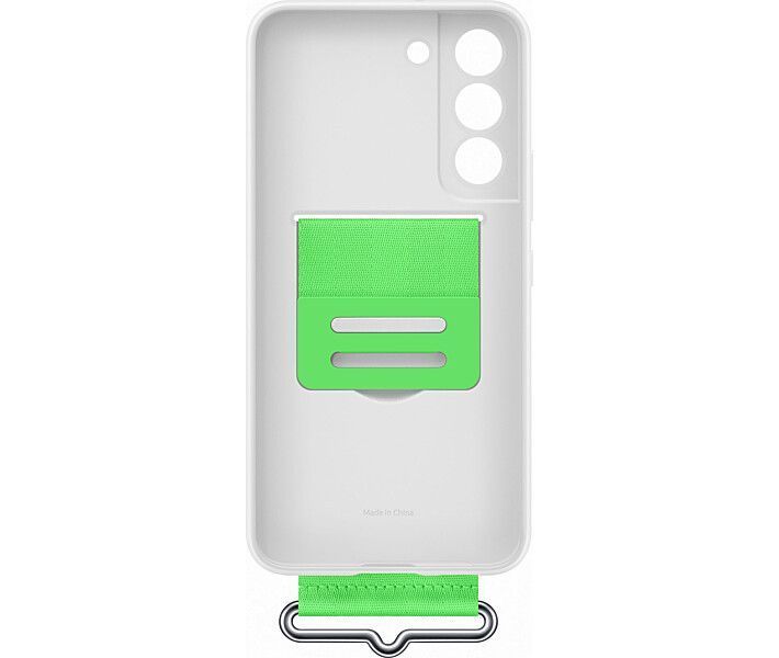Чехол Samsung Silicone Cover with Strap White для Galaxy S22 SM-S901
