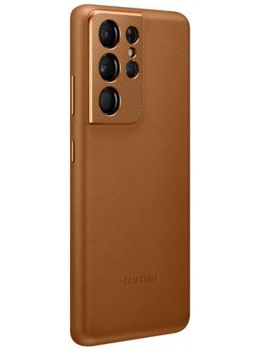 Чохол Samsung Leather Back Cover Brown для Galaxy S21 Ultra SM-G998